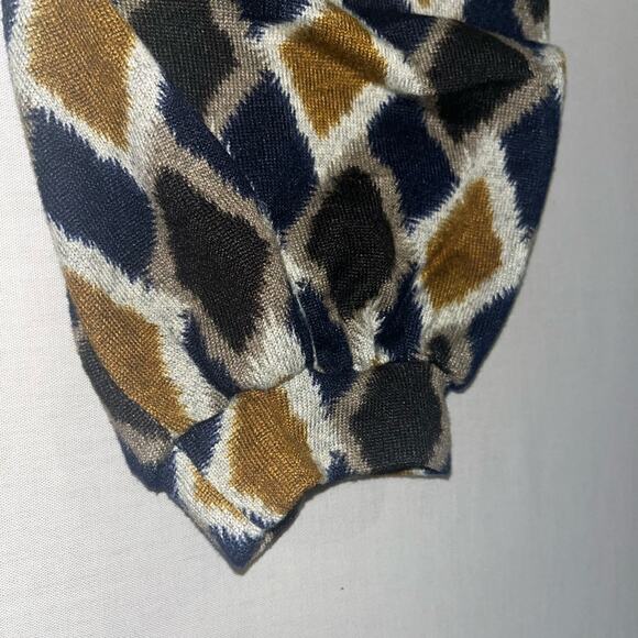 Ciel USA Geometric Pullover Diamond Long Sleeve Short Dress Sz Small S - Picture 5 of 10